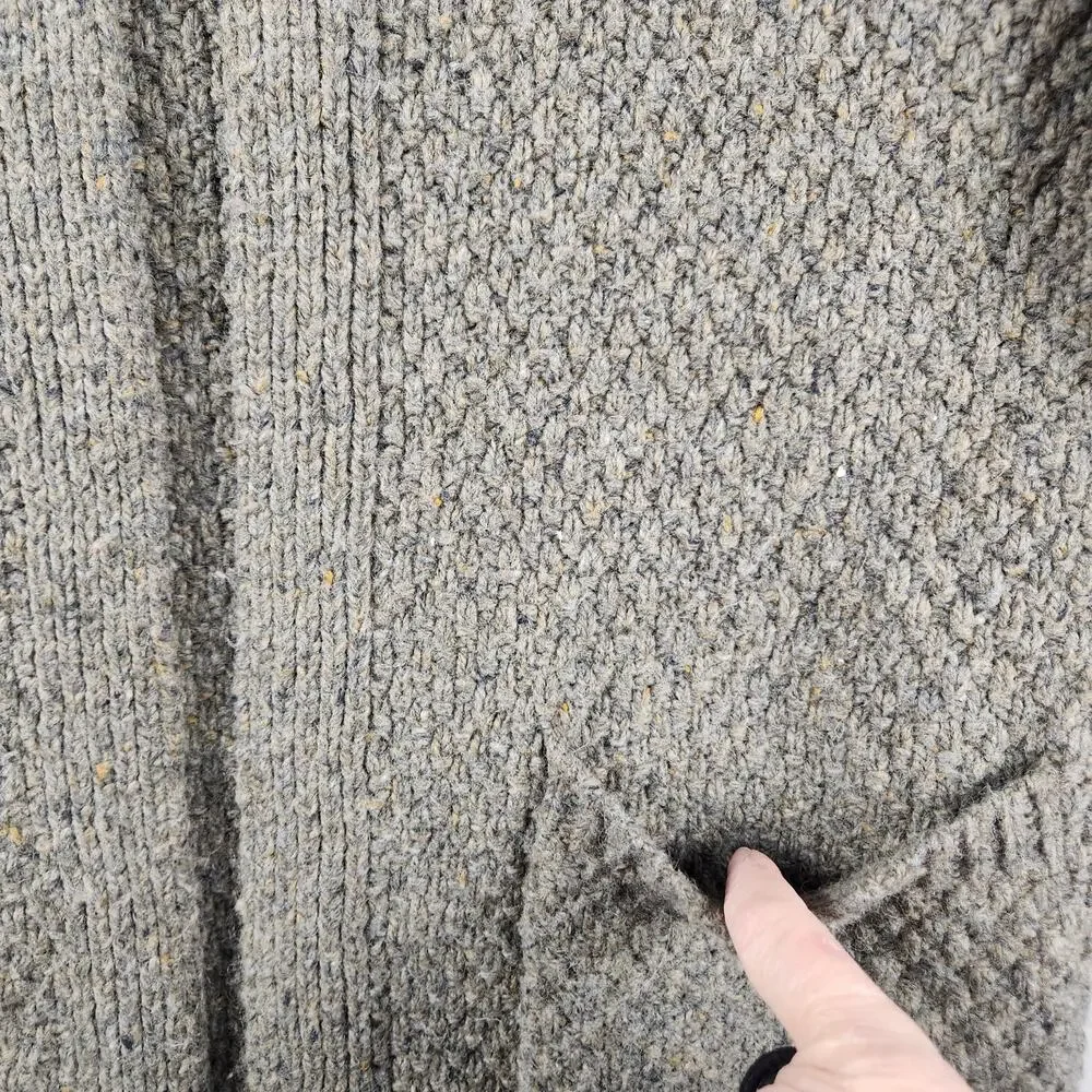 Cynthia Rowley Open Cardigan Sweater Women’s M Wool Blend Brown Chunky Knit EUC - Picture 9 of 16